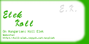 elek koll business card